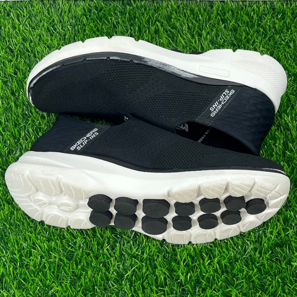 Skechers GO WALK 6 Slip Ins Women Black Hands Free Sneakers Size 7 - Picture 5 of 8